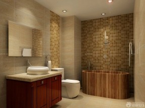 卫生间木质浴盆设计样板