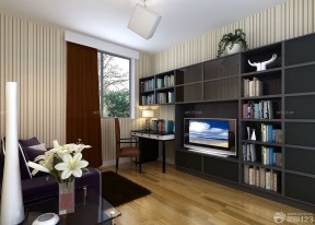 家装现代风格组合书架桌装修效果图
