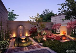 现代风格庭院绿化设计效果图