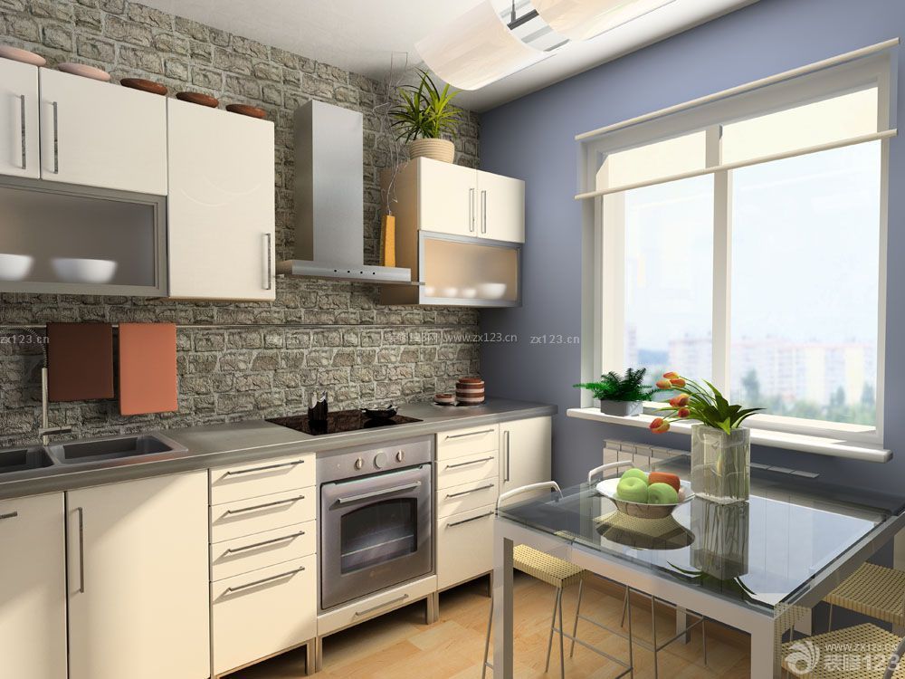 现代家装厨房置物架设计图片