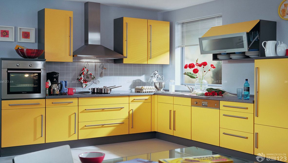 现代家居厨房置物架设计效果图