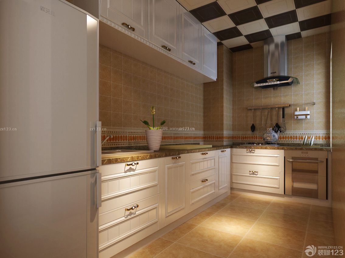 现代简约风格厨房置物架设计图片