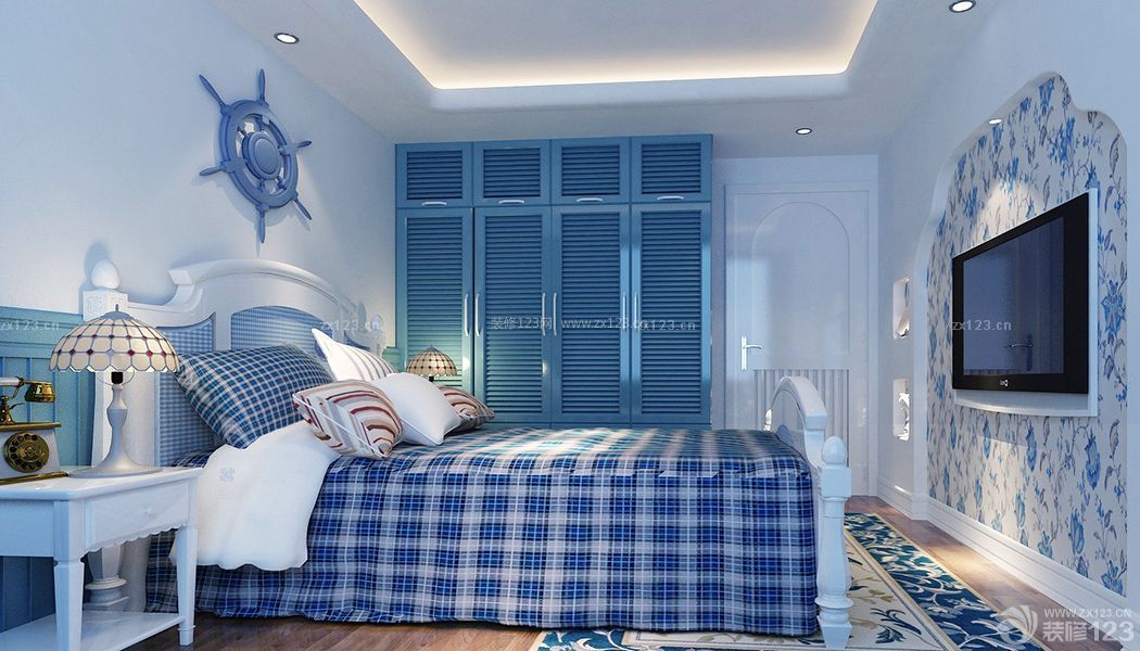 地中海风格建筑卧室装潢效果图欣赏