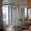 小浴室艺术玻璃门效果图
