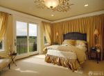 卧室金色窗帘搭配效果图片欣赏