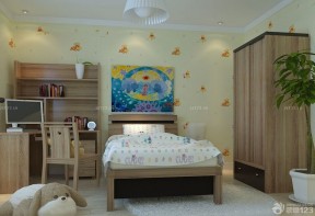 小户型儿童房间布置 实木家具