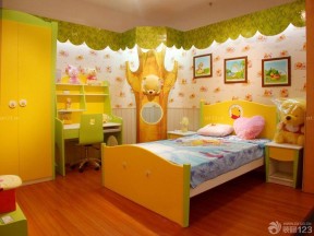 小户型儿童房间布置 田园风格