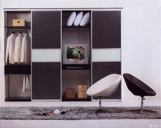 创意组合家具入墙衣柜效果图
