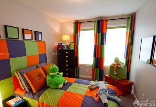 儿童房窗帘颜色搭配效果图片