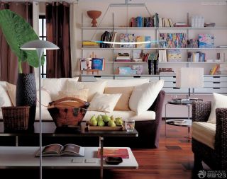 个性现代家庭室内客厅置物凳装修效果图