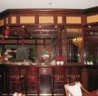 中式酒吧吧台高凳设计装修设计图