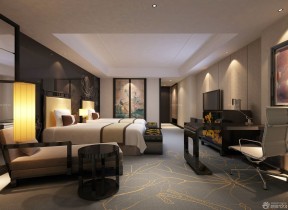 2023中式风格快捷酒店房间设计图
