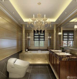 345平米欧式别墅厨房卫生间吊顶设计图