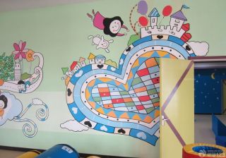 幼儿园教室内主题墙布置效果图
