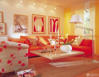 最新现代家庭室内客厅沙发套实景图