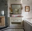 美式古典风格整体浴室背景墙效果图