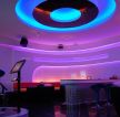现代酒吧紫色灯光装修设计实景图