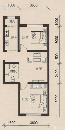 二室一廳一衛戶型圖大全