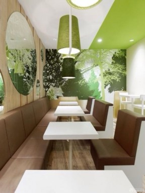 最新现代快餐店小餐桌设计图片