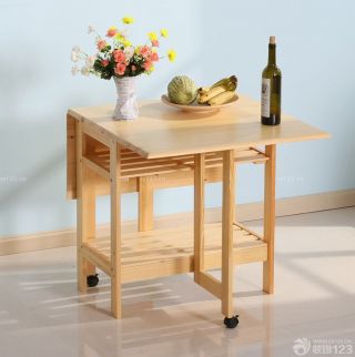 最新简约家居实木折叠餐桌设计效果图