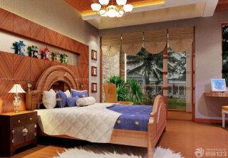 美式风格儿童房家具木床设计图片