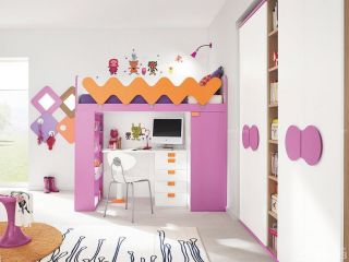 现代儿童房家具儿童床造型设计图片