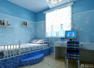 地中海风格儿童房儿童床设计案例