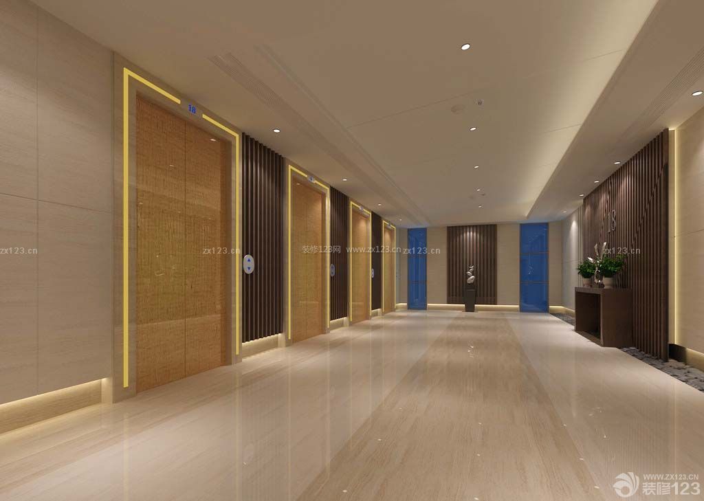 简约快捷酒店装修设计走廊设计效果图