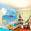美式风格10平米儿童房卡通墙面装饰图片