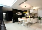 黑白风格开放式厨房隔断设计图