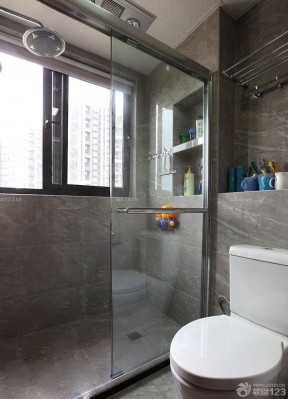 家居浴室不锈钢玻璃门设计图片欣赏