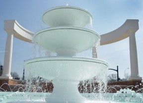 时尚简约风格广场喷泉设计效果图欣赏
