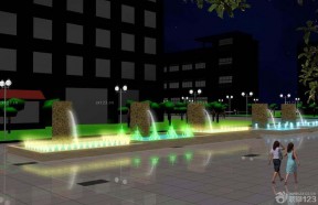 最新现代风格广场喷泉设计效果图