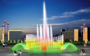 最新现代风格广场喷泉设计效果图片