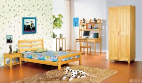 原木色家具 可爱儿童房间