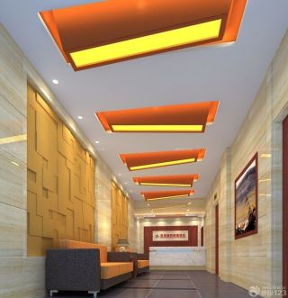 现代中式风格快捷酒店进门走廊装修设计效果图欣赏