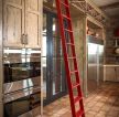 美式别墅厨房梯子设计效果图
