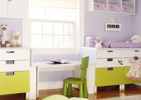 儿童房间飘窗改书桌设计案例图片
