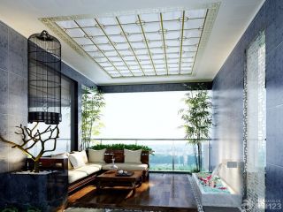 中式客厅铝板吊顶设计图