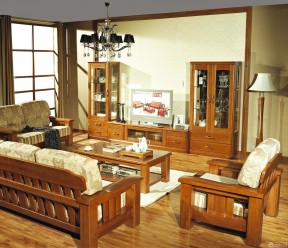 顺德实木家具 美式现代客厅