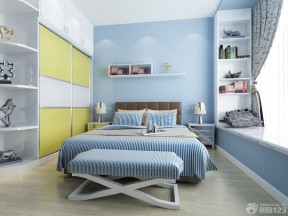 一室改两室装修案例 卧室设计 床尾凳
