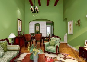 一室改两室装修案例  绿色墙面