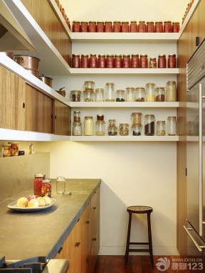 简约风格厨房自制储物架效果图