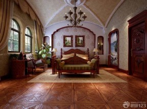 古典风格大卧室四柱床设计图