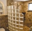酒店卫生间玻璃砖隔断设计图片