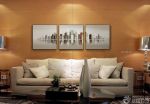 现代风格房屋客厅抽象装饰画设计图片