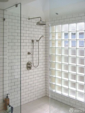 玻璃砖墙面 浴室装修设计