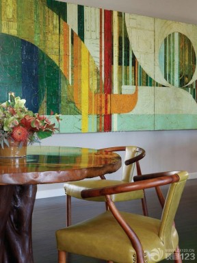 混搭风格家庭室内抽象装饰画设计效果图片