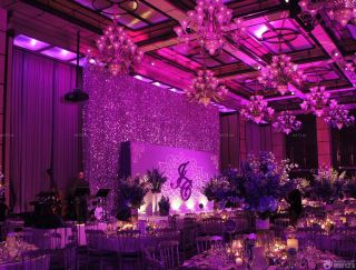 紫色主题婚庆布置效果图片