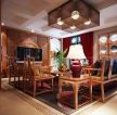 中式客厅明清古典家具桌椅摆放图